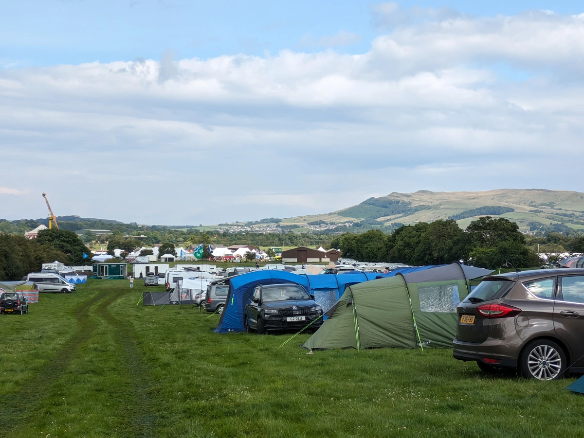 The Gold campsite at the Yorkshire Dales Food and Drink Festival 