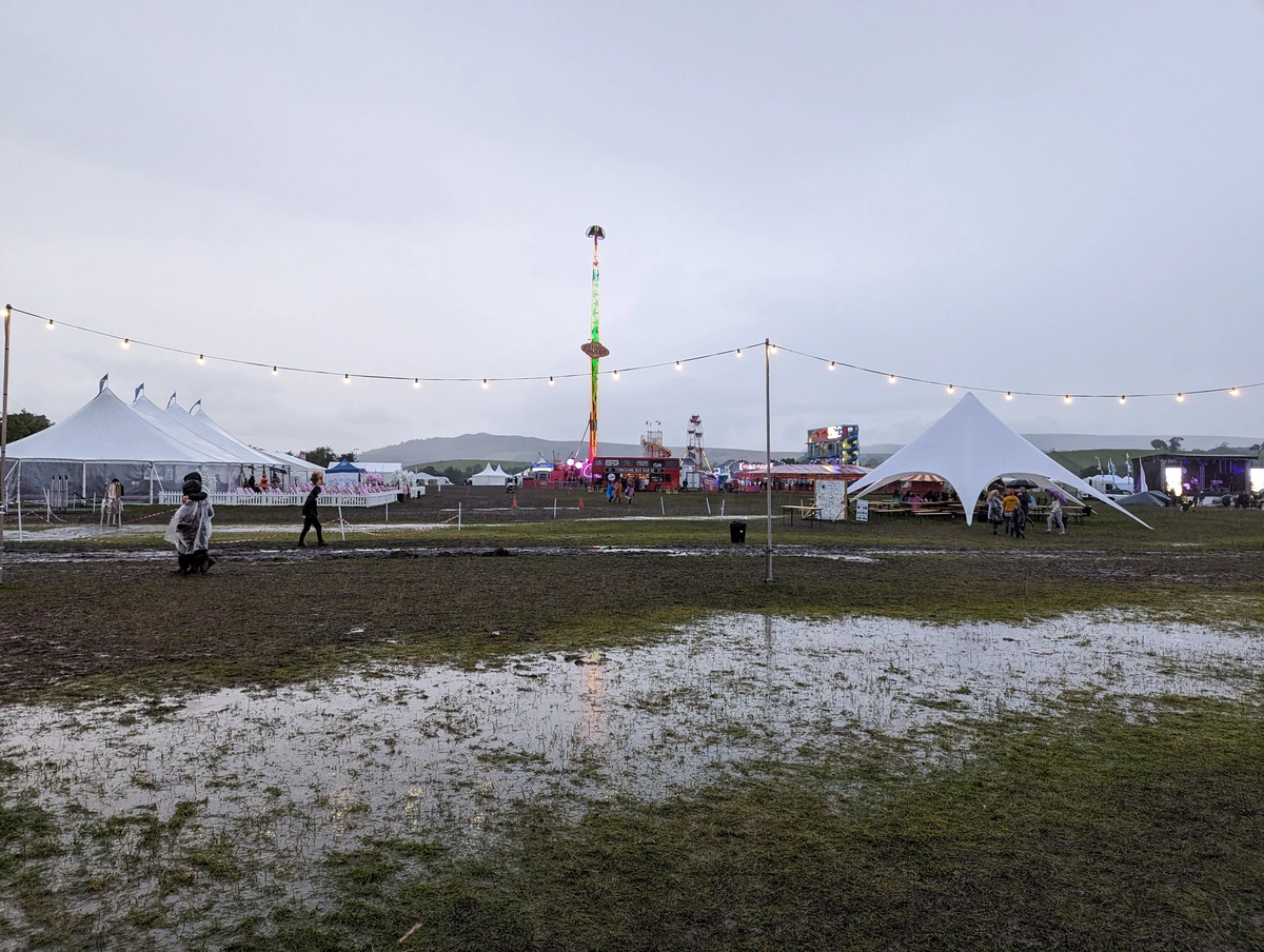 A very wet Sunday at the Yorkshire Dales Food and Drink Festival 