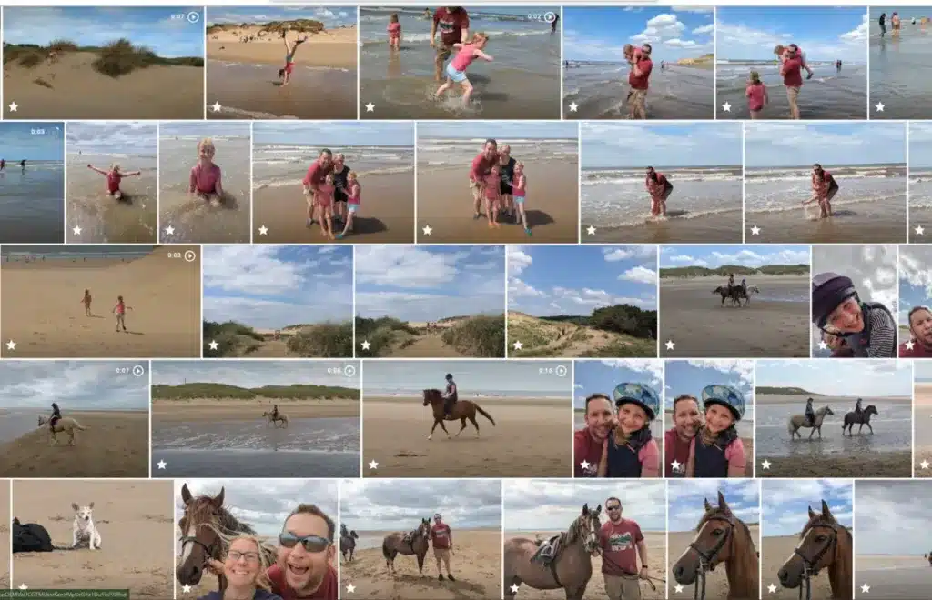 A screen shot of Google Photos showing the importance of Backing Up Photos And Videos While Travelling 