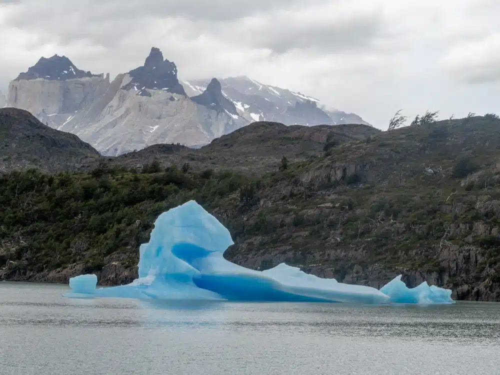 A large Iceberg floating in Lago Grey